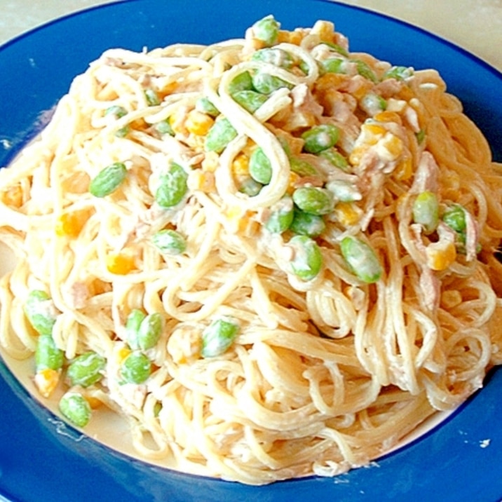 生クリームも牛乳もなし!チーズとツナのパスタ♪